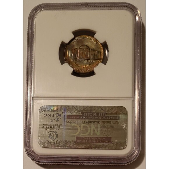 1949 Jefferson Nickel MS64 NGC Nice Toning - Picture 2 of 4